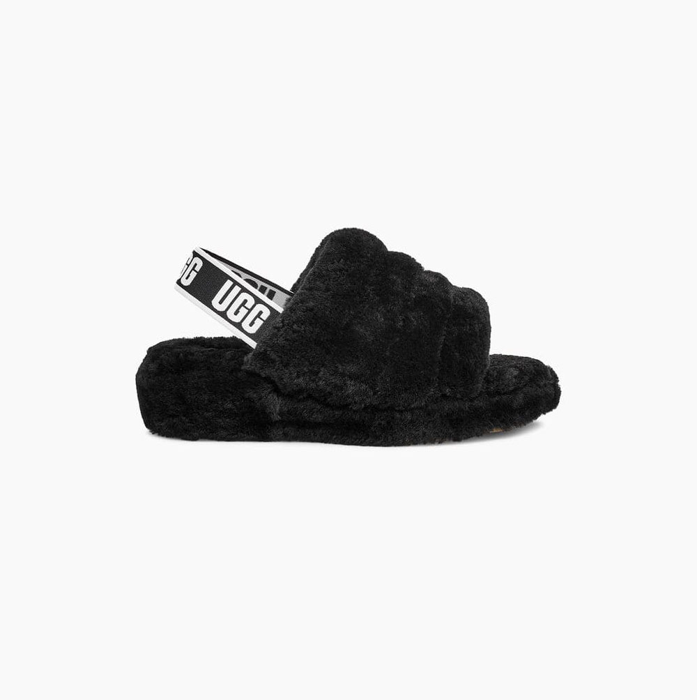 UGG Fluff Yeah - Badesandaler Dame - Svart (NO-T704)